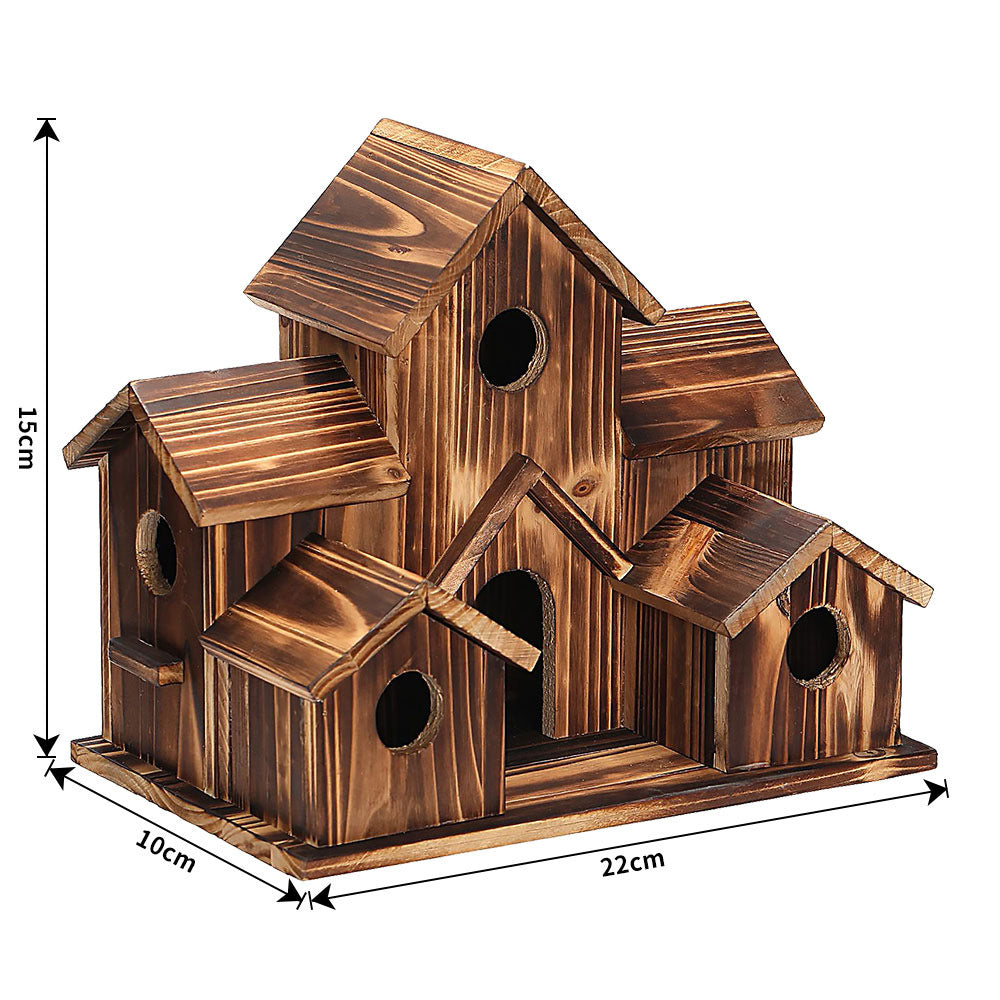 6-Loch Handgemachtes Vogelhaus - GESCHENK FÜR NATURLIEBHABER