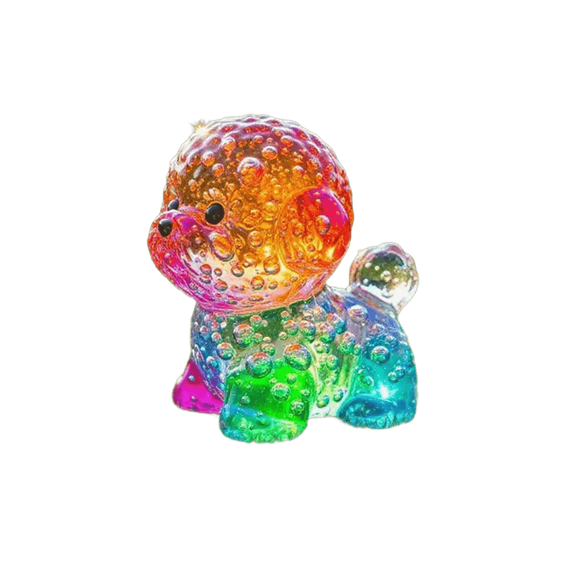 SheremArt Chiot Bulle Arc-en-ciel