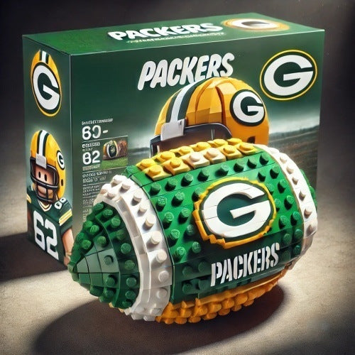 NFL Team Baustein-Footballball-Set Green Bay Packers
