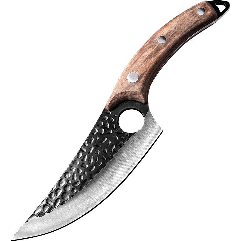 Japanisches Kochmesser, Handgeschmiedetes Ausbeinmesser 6” Hackbeil