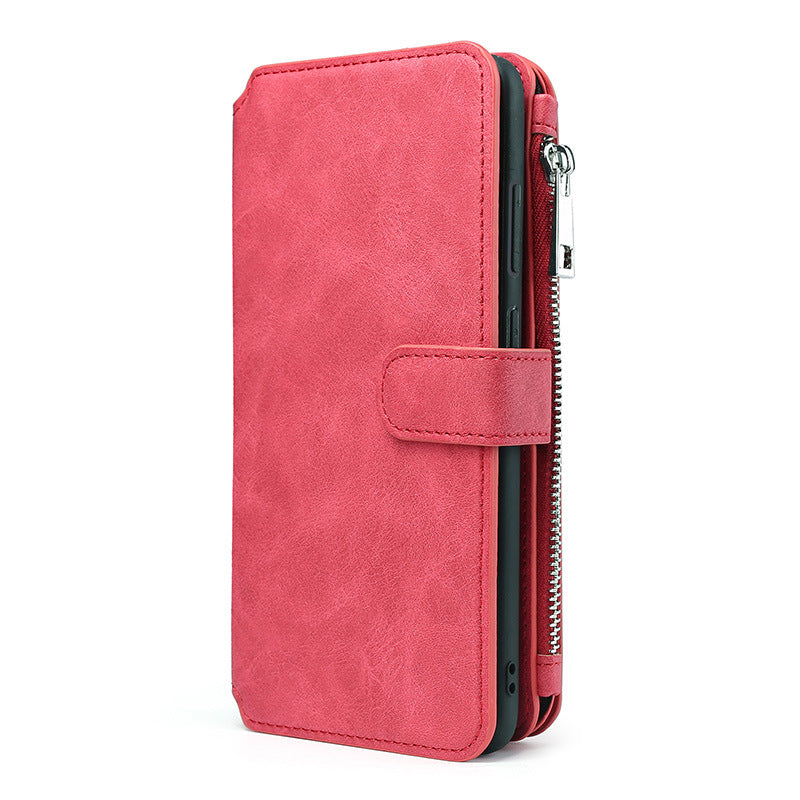Multifunctional Magnetic Card Wallet Phone Case For Samsung A Series