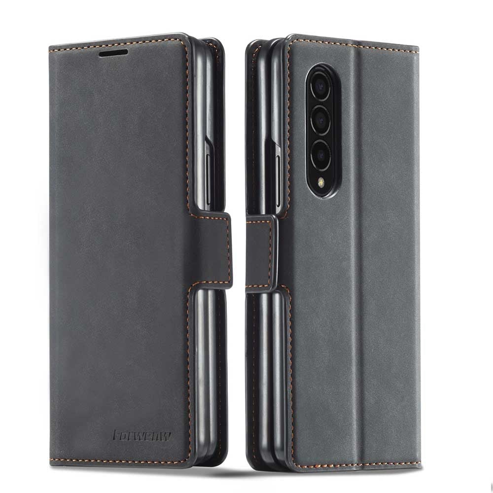 Luxuriöse Leder Klapp-Brieftaschen-Hülle für Samsung Galaxy Z Fold3 5G