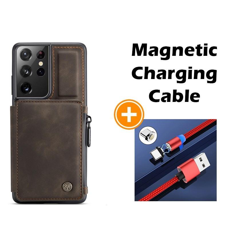 Neue luxuriöse multifunktionale Brieftaschen-Handyhülle für die Samsung S21 Serie