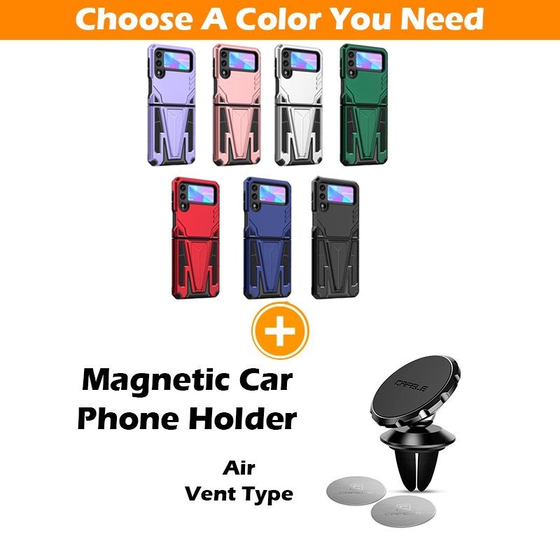 Neue Extraordinary Armor Bracket Magnetic Handyhülle für Samsung Galaxy Z Flip3 5G