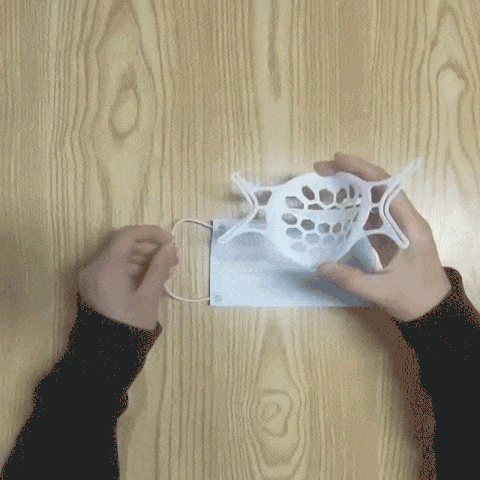 Masque facial 3D en silicone souple de 7e génération - Empêche la buée sur les lunettes