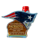New England Patriots 65th Anniversary 1960-2025 Custom Whiskey Bottle