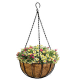 Metal Hanging Planter Basket with Coconut Liner