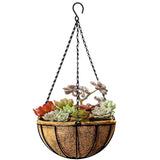 Metal Hanging Planter Basket with Coconut Liner