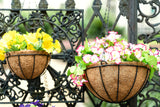 Metal Hanging Planter Basket with Coconut Liner