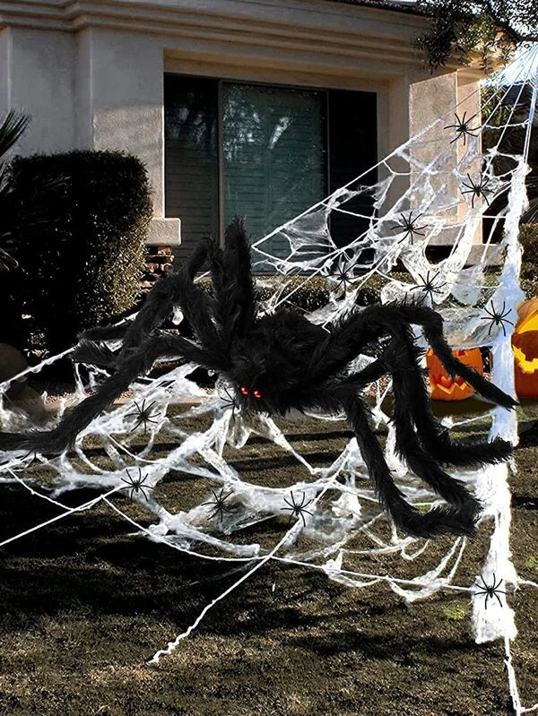 Halloween-Dekoration Spinnennetz und Spinne