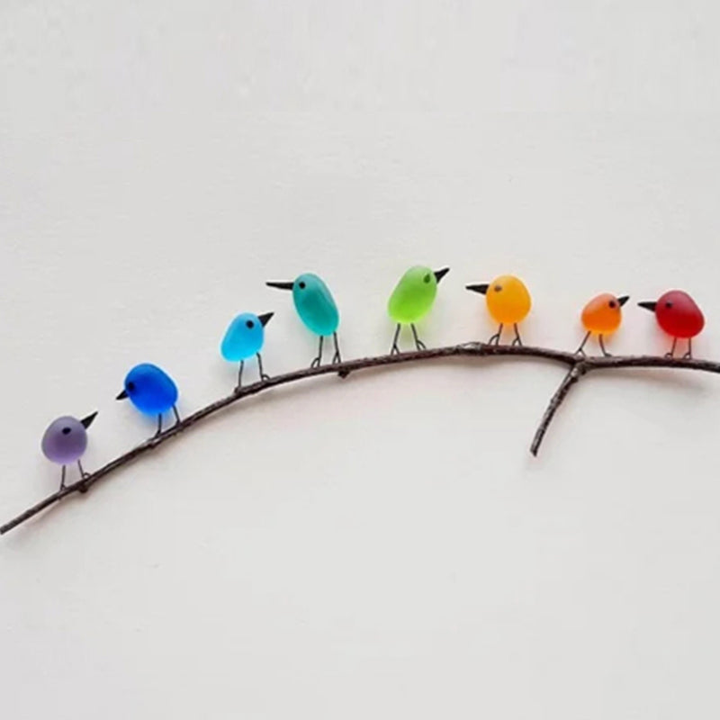 SheremArt Seeglas-Vogel-Dekoration