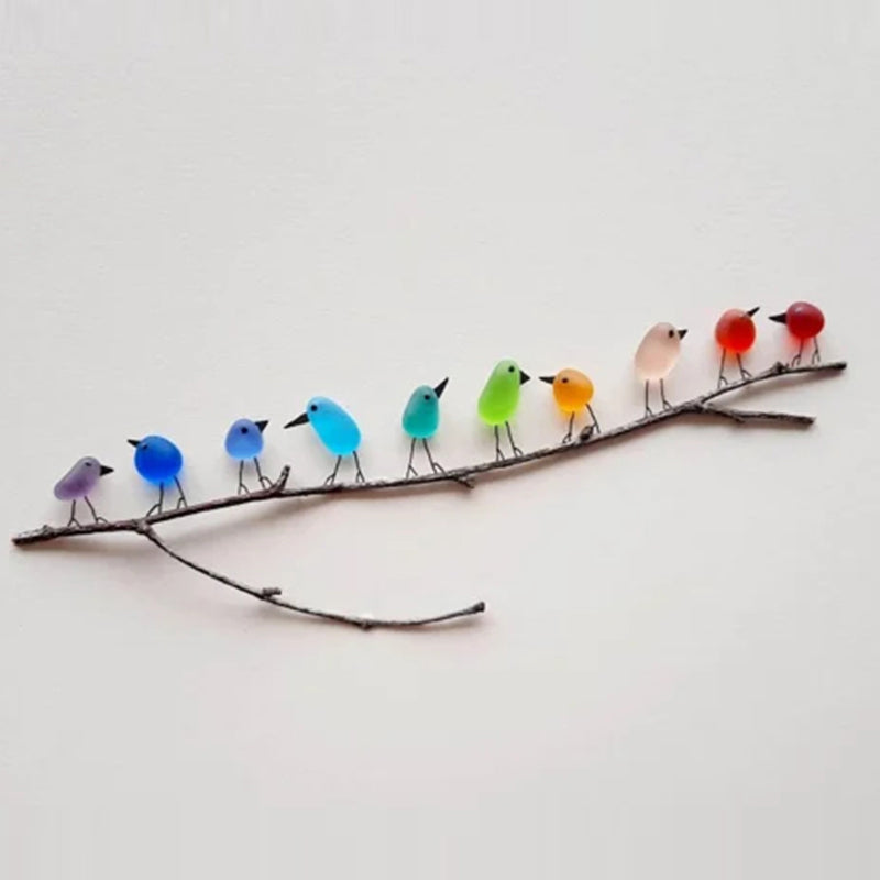 SheremArt Seeglas-Vogel-Dekoration