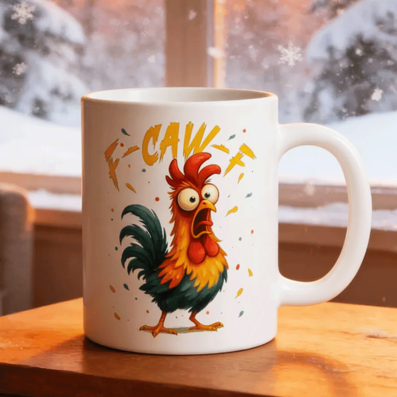 SheremArt F-Caw-F Hahn-Tasse