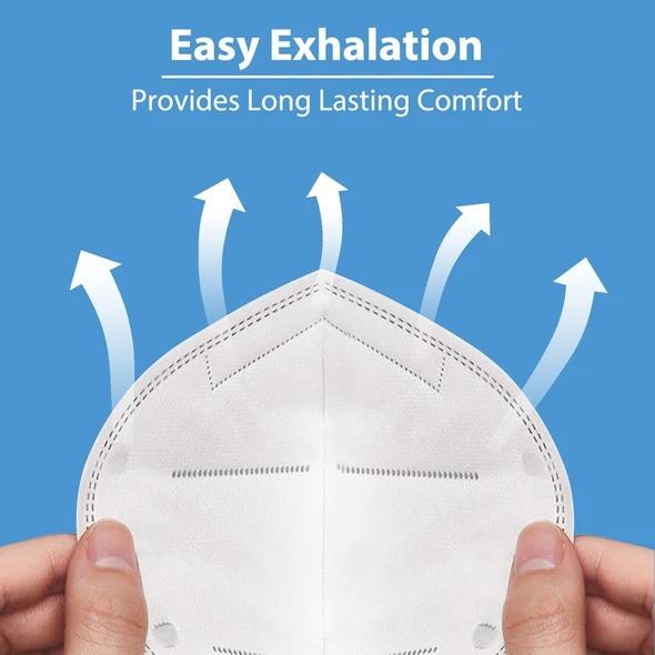 Masque N95, (enregistré auprès de la FDA) Masque facial avec une efficacité de filtration d'au moins 95 % contre les particules et aérosols non huileux (paquet de 10)