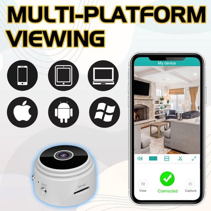 Mini caméra de sécurité magnétique sans fil HD 1080p