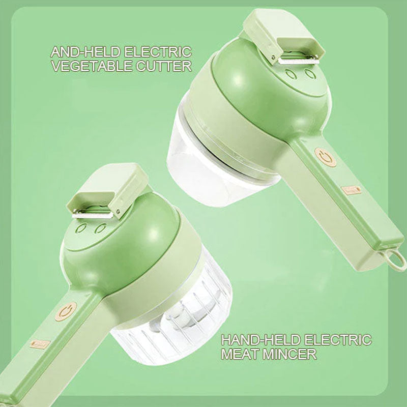 Ensemble Coupe-Légumes Électrique Portable 4 en 1