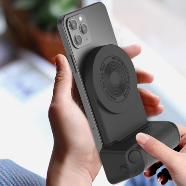 Poignée magnétique pour appareil photo avec support Bluetooth