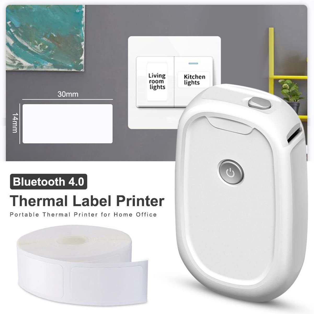 Kabelloser Bluetooth Mini Thermo Etikettendrucker