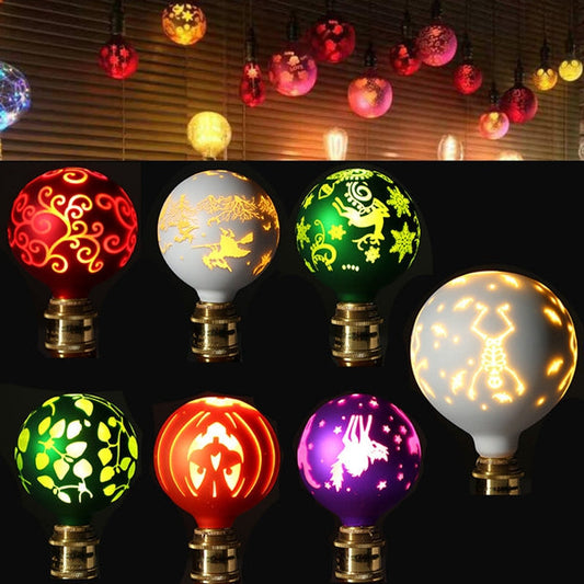 E27 G95 Halloween Weihnachts Deko Glühbirne
