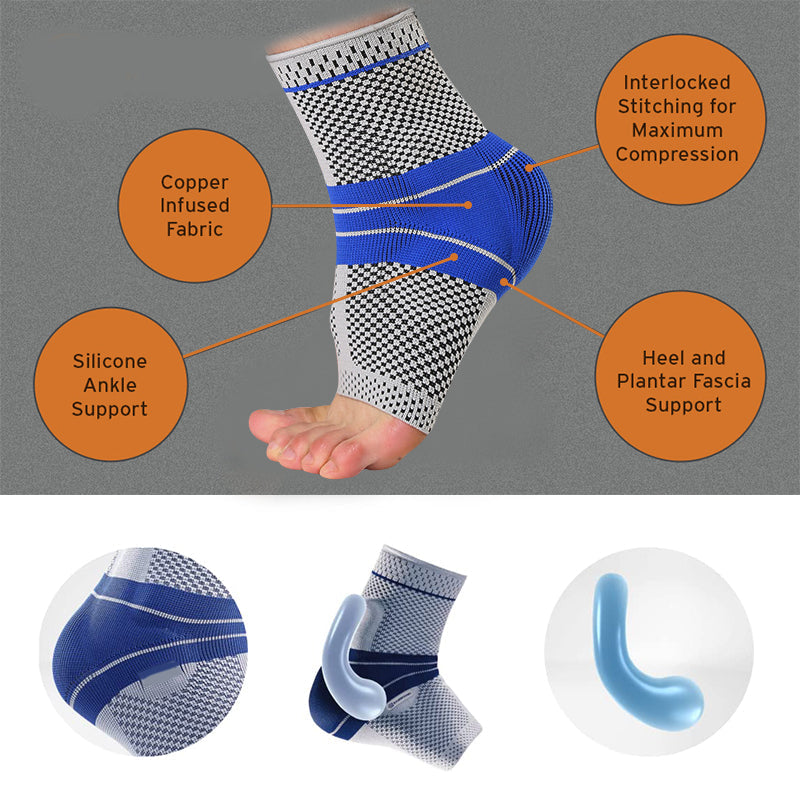MODÉRÉ - SPORT Chevillère de compression avec coussinets viscoélastiques