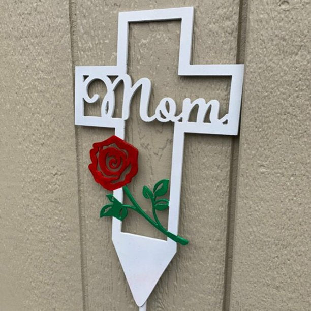 Metall Hohles Kreuz Grabschmuck Friedhofsornament für Verwandte