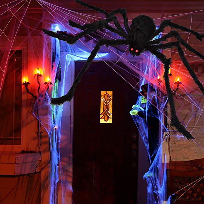 Halloween-Dekoration Spinnennetz und Spinne