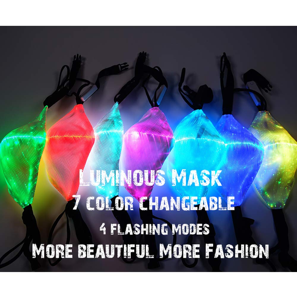 Leuchtende 3D-LED-Maske mit 7 Farben