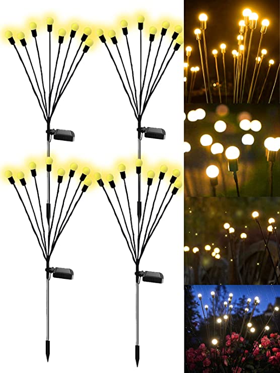 Lampes solaires lucioles étoilées qui se balancent