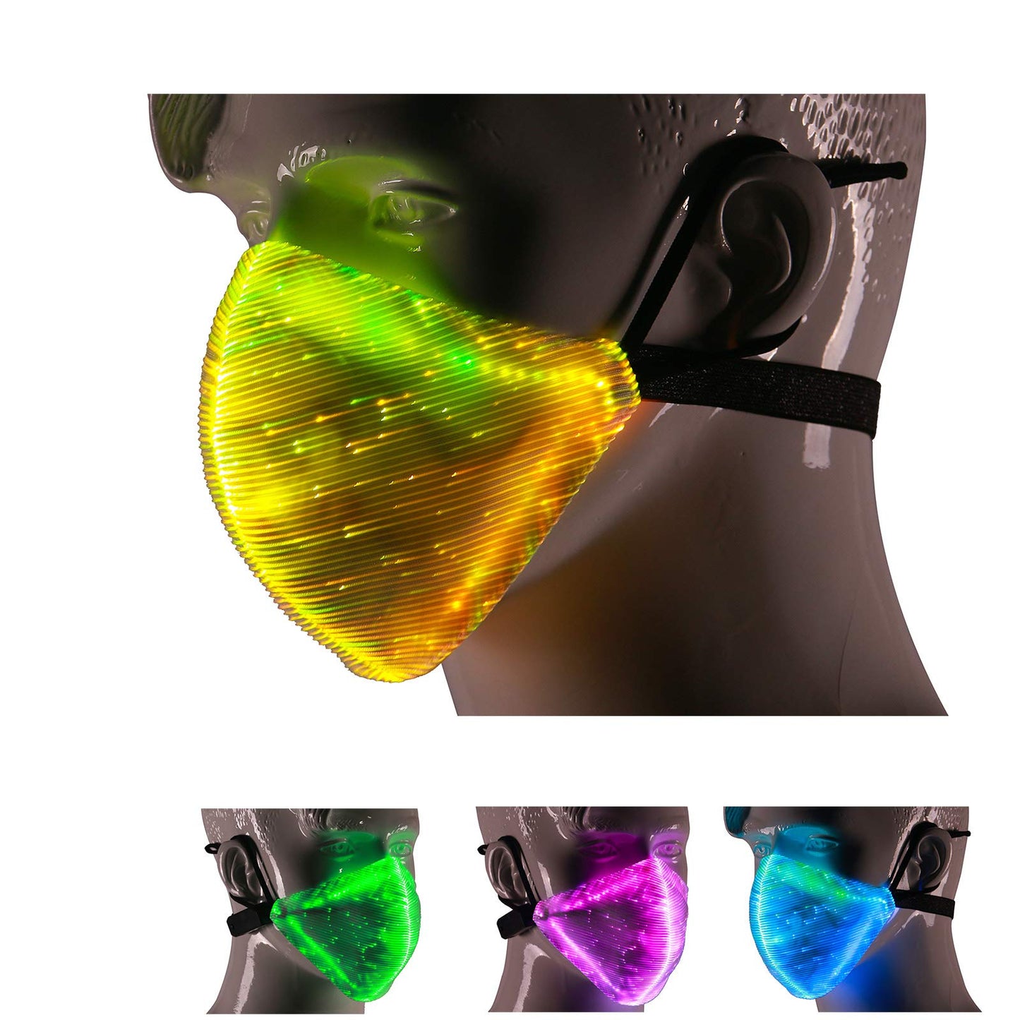 Leuchtende 3D-LED-Maske mit 7 Farben