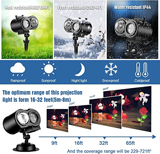 Halloween Projektor Lichter 16 Muster Folien Ozeanwelle 2-in-1