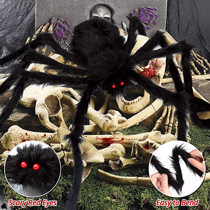 Halloween-Dekoration Spinnennetz und Spinne