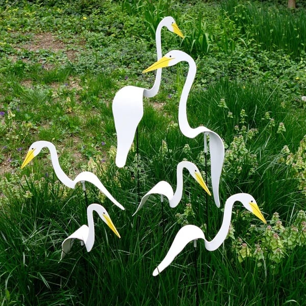 Flamants danseurs en métal de Sherem