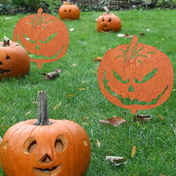 Halloween Gartenornamente Gruseliger Kürbis