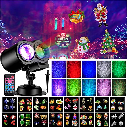 Halloween Projector Lights 16 Pattern Slides Ocean Wave 2-in-1