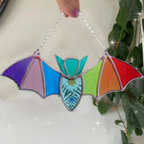 Bat Stained Glass Light Catcher Window Hanging