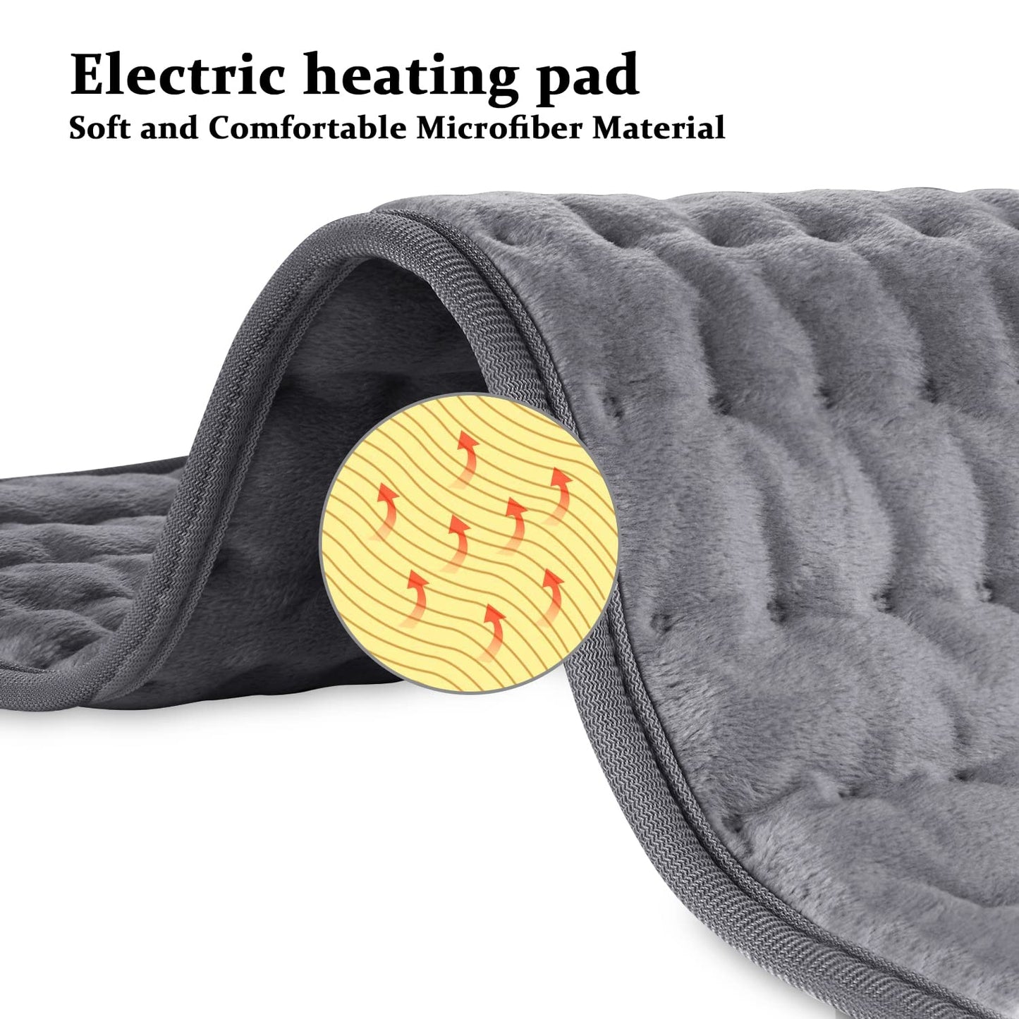 Coussin chauffant électrique, coussin chauffant pour le dos et les douleurs musculaires