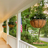 Metal Hanging Planter Basket with Coconut Liner