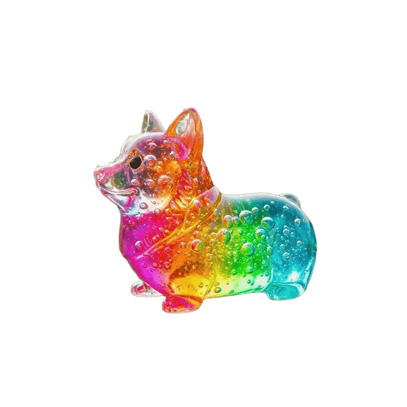 SheremArt Chiot Bulle Arc-en-ciel