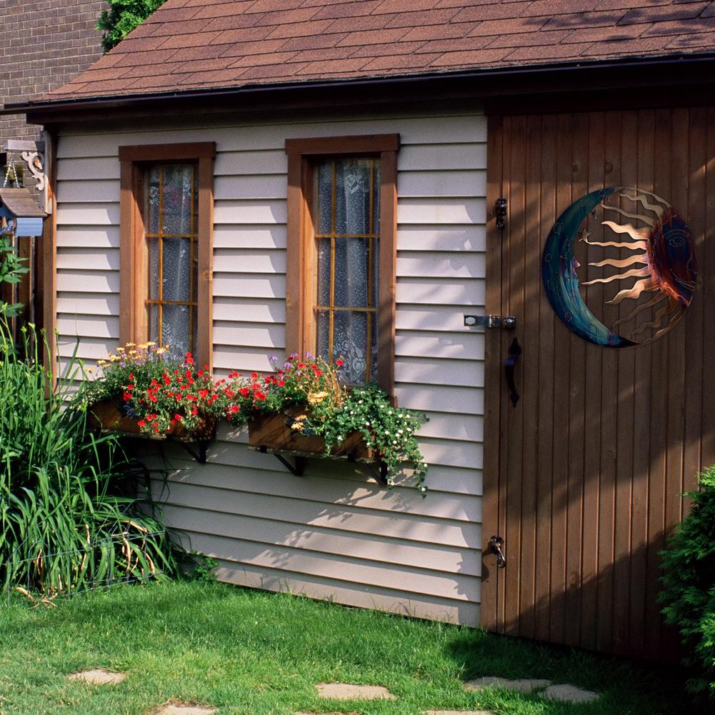 Sonne Mond Wanddekoration Wasserdicht Langlebig Metall Home-Anhänger