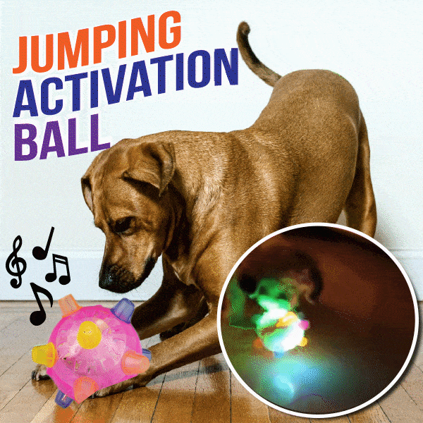 💥Heißer Verkauf💥Springender Aktivierungsball für Hunde (Blau+Pink)