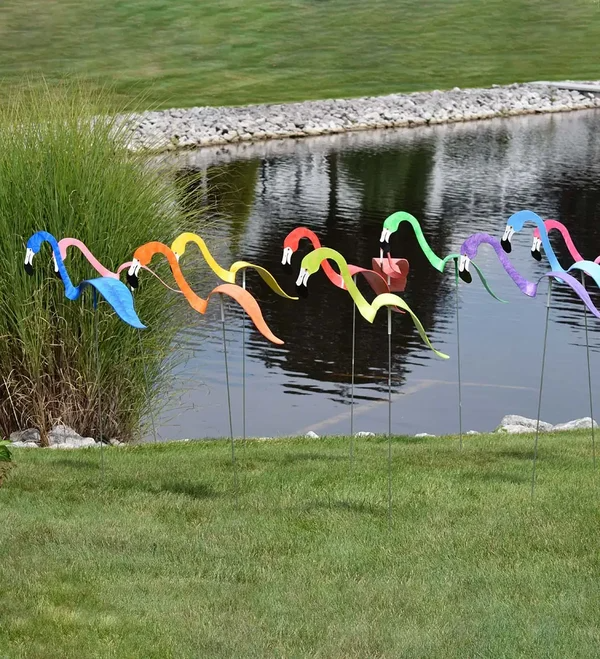 Sherem Metall tanzende Flamingos