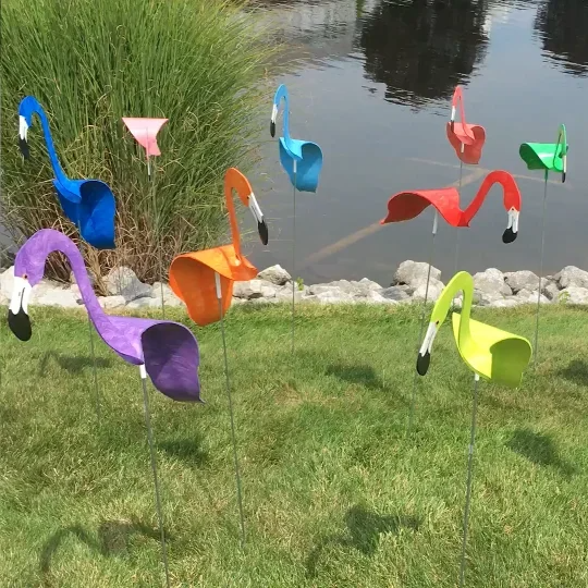 Flamants danseurs en métal de Sherem