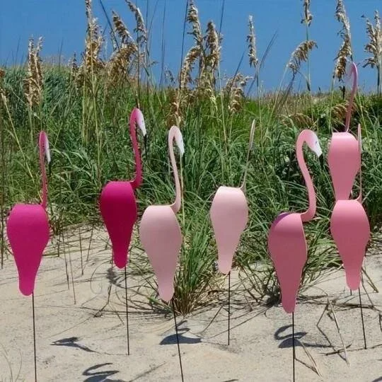 Flamants danseurs en métal de Sherem