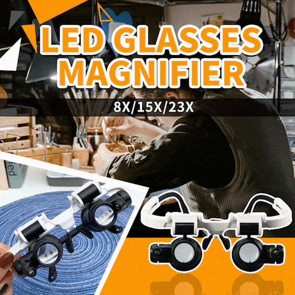 Keilini LED-Brillenlupe