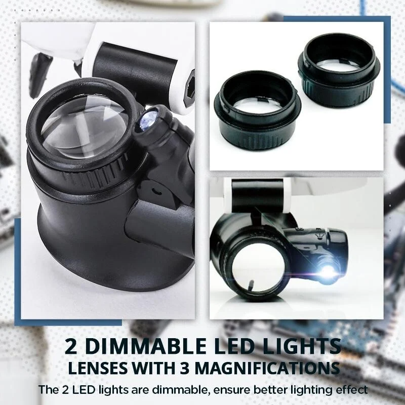 Keilini LED-Brillenlupe