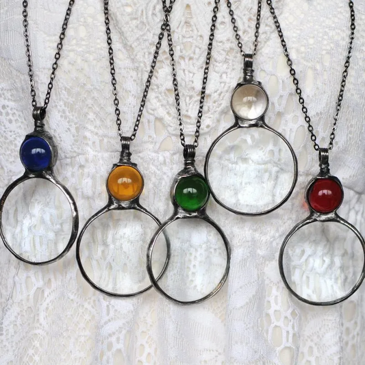 💐Offre Spéciale💖Collier Loupe Pendentif