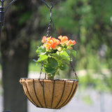 Metal Hanging Planter Basket with Coconut Liner