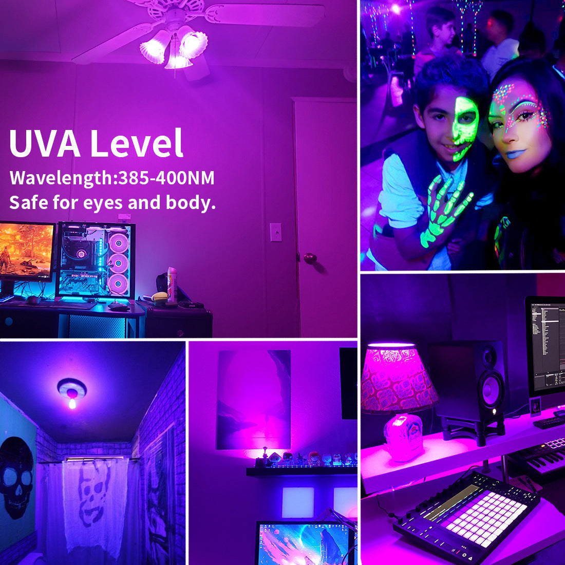 UV-LED-Schwarzlichtlampe