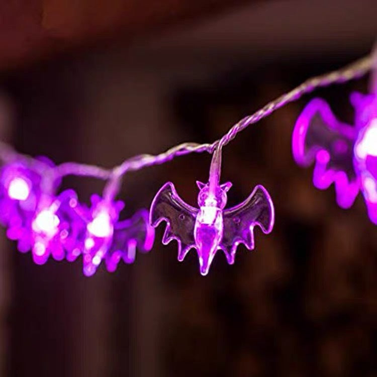 Halloween Lichterkette – Lila Fledermaus