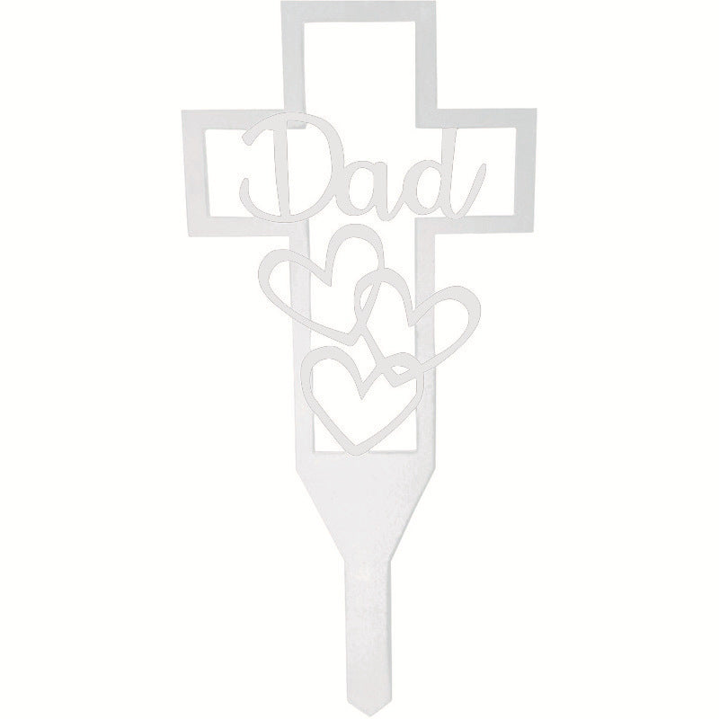 Metall Hohles Kreuz Grabschmuck Friedhofsornament für Verwandte